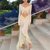 BXOXO Women Sexy Lace See Through Maxi Dress Y2k Floral Sheer Strap Backless Bodycon Fitted Long Dress Party Club Dress